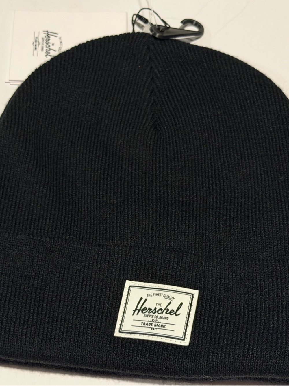 Herschel Supply Company Black Knit Beanie - Classic Men’s Winter Hat